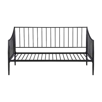 Metal Twin Size Daybed Bed Frame in Matte Black