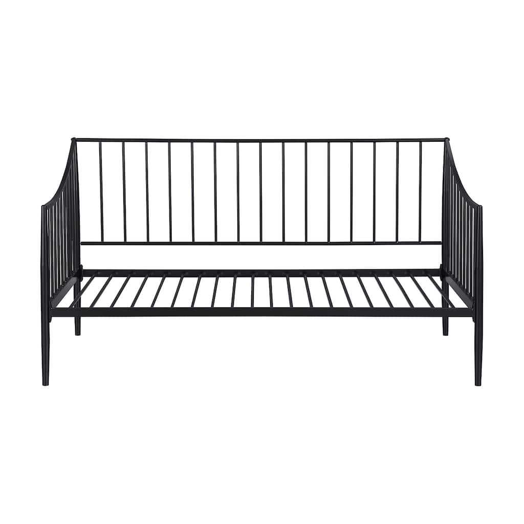 Metal Twin Size Daybed Bed Frame in Matte Black