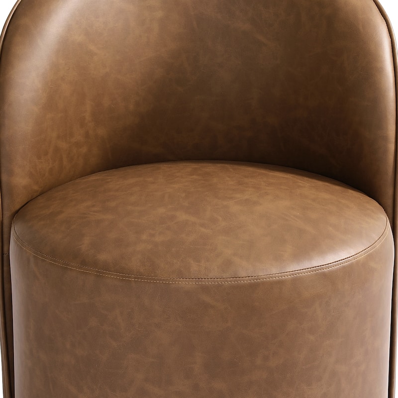 Modern Armless 360-Degree Swivel Dining Chair Barrel Chair