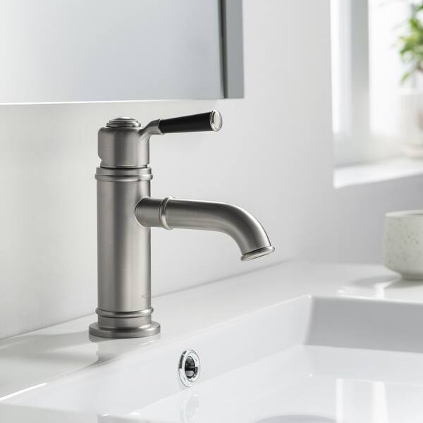 GENBONS Single Handle Bathroom Sink Faucet - Chrome, With Pop-Up Drain & Supply Lines, For 1 Or 3 Hole Sinks