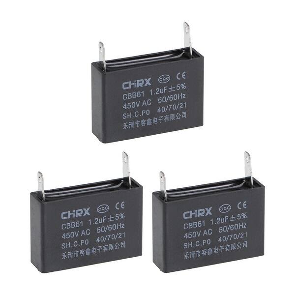 Shop 2 Terminal Cbb61 Ceiling Fan Capacitor 1 2uf 450v Ac Start