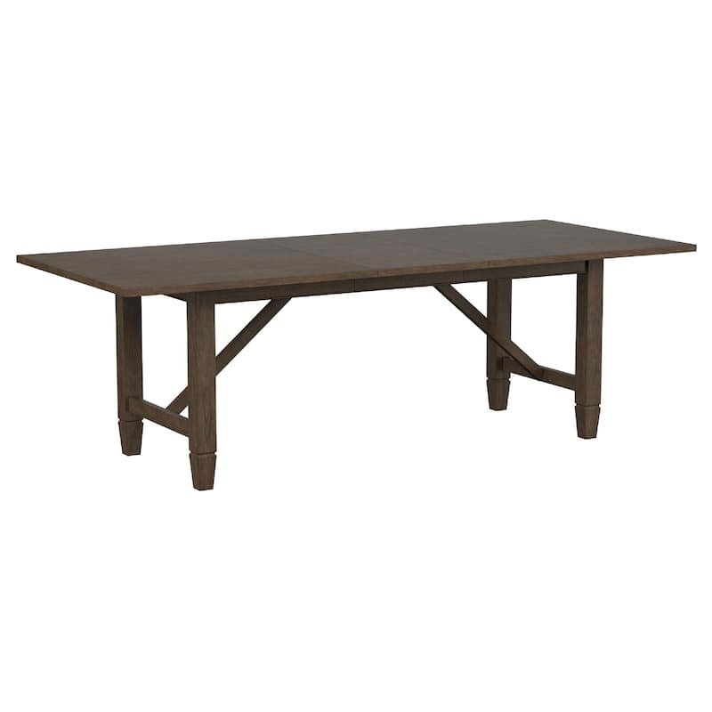 Andy 5pc Dining Table Set, Cane Rattan Back, Brown Wood, Beige Fabric