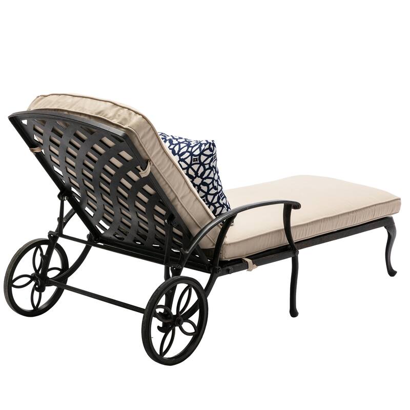 Aluminum Reclining Outdoor Chaise Lounge
