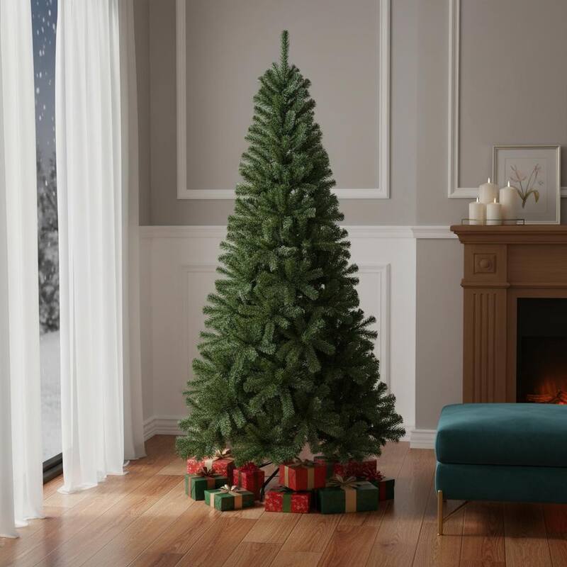 HomeRoots 7' Full Fir Christmas Tree - Green - 44.00 in. x 84.00 in. x 44.00 in. - Green - 7 Foot