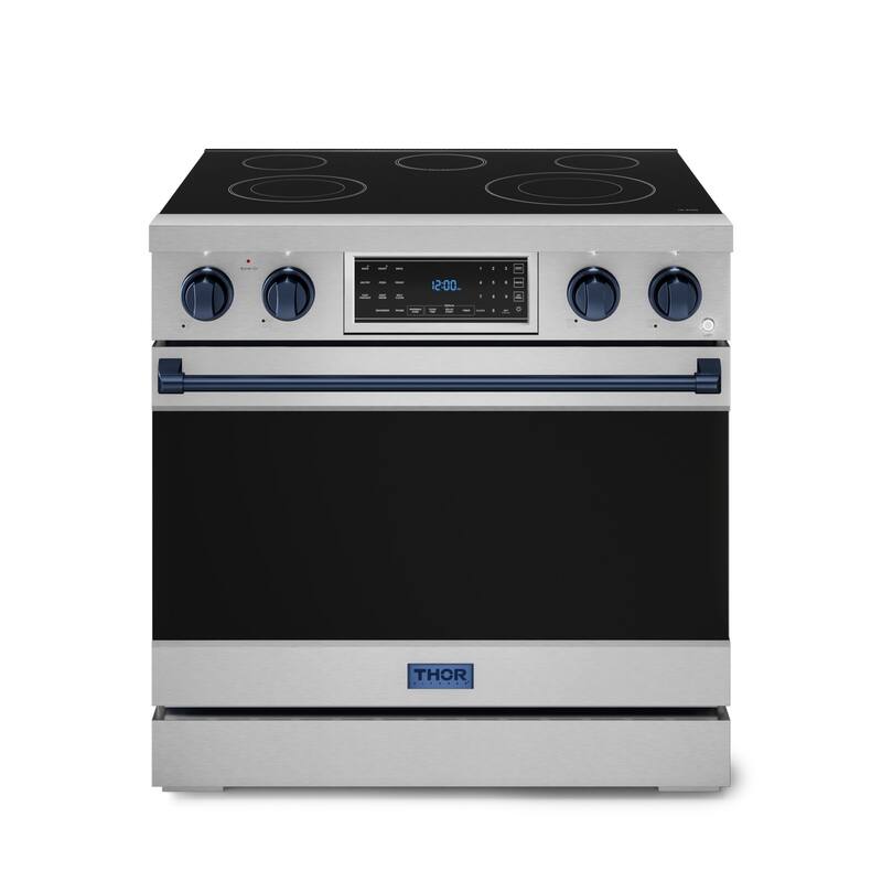 Thor Kitchen RSE36 Gordon Ramsay 6 Cu. Ft. Free Standing Electric - Stainless Steel / Navy Blue