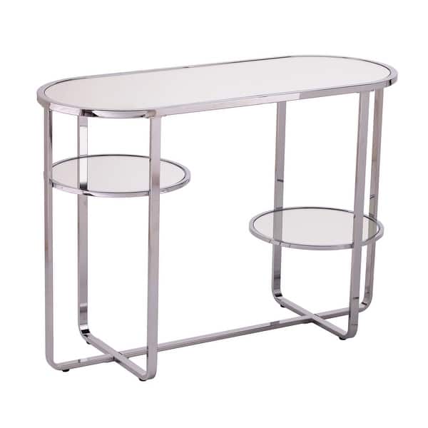 Shop Silver Orchid Mabrick Sliver Mirrored Console Table W