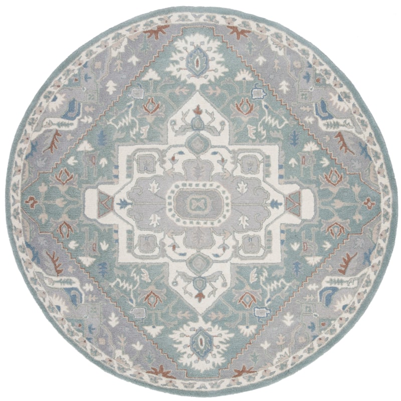 SAFAVIEH Handmade Heritage Fountain Swirl Traditional Oriental Wool Rug