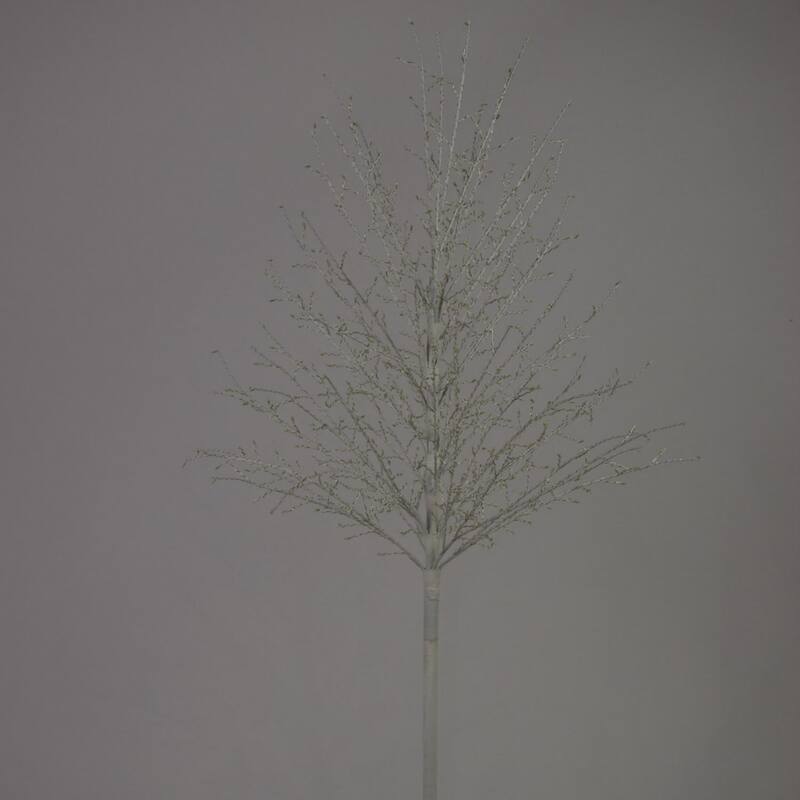 59" Pre-Lit Micro Dot White Artificial Tree, LED Warm White Lights