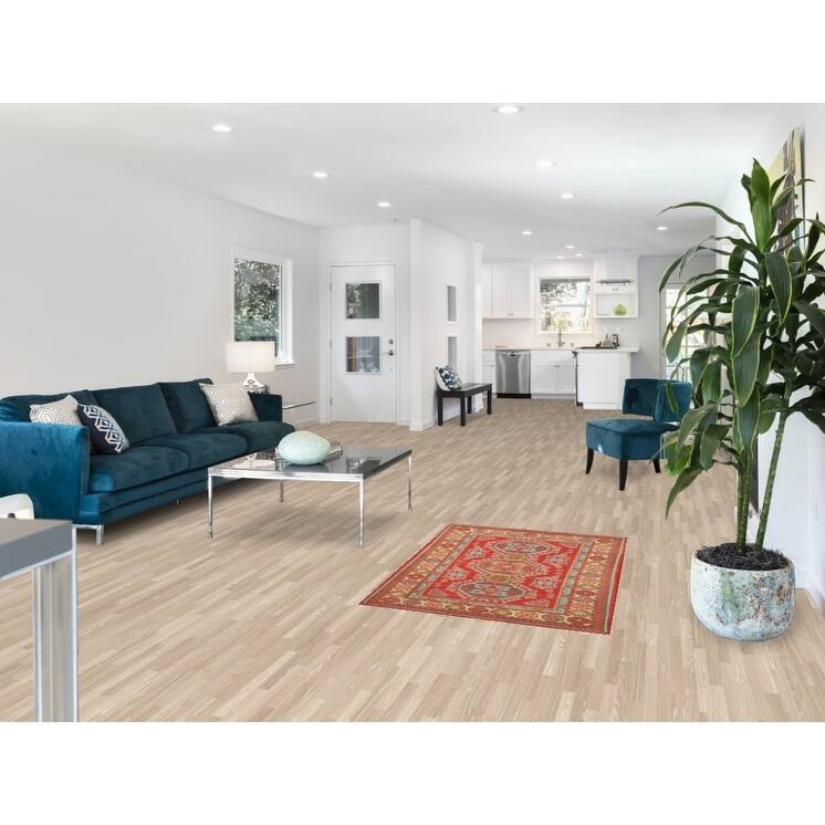 Geometric Kazak Accent Rug Handmade Wool Carpet - 2'10" x 4'0"