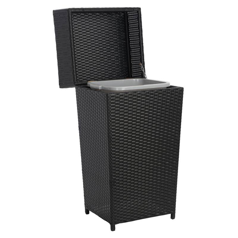 SAFAVIEH Outdoor Mazeli Trash Bin (Fully Assembled)