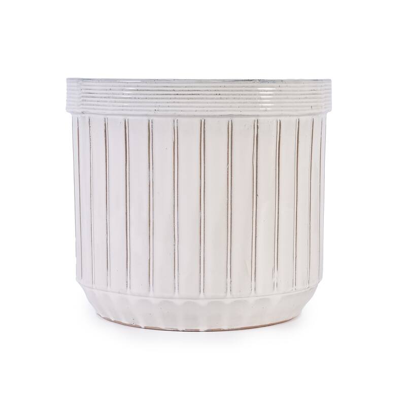 Handmade White Ceramic Planter Set of 4, 6/8/10/12 Inch Diameter