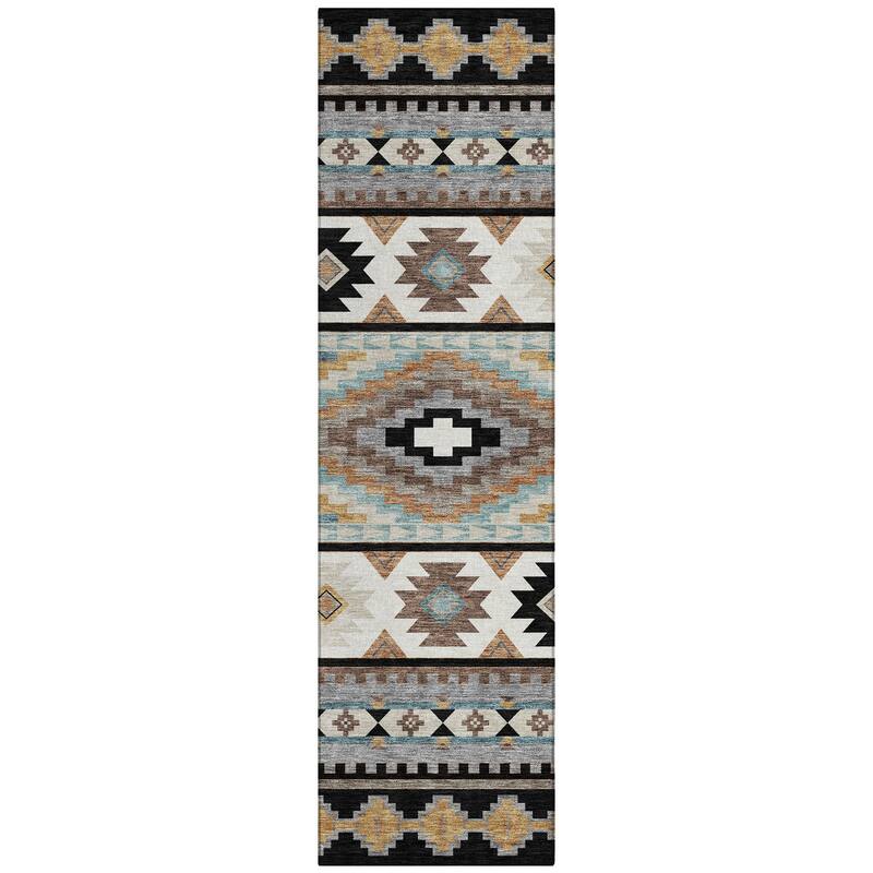 Machine Washable Indoor/ Outdoor Modern Ottawa Chantille Rug