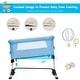 preview thumbnail 26 of 39, Travel Portable Baby Bed Side Sleeper Bassinet Crib with Carrying Bag - 38" x 19.5"-27.5" x 26.5"-34" (L x W x H)