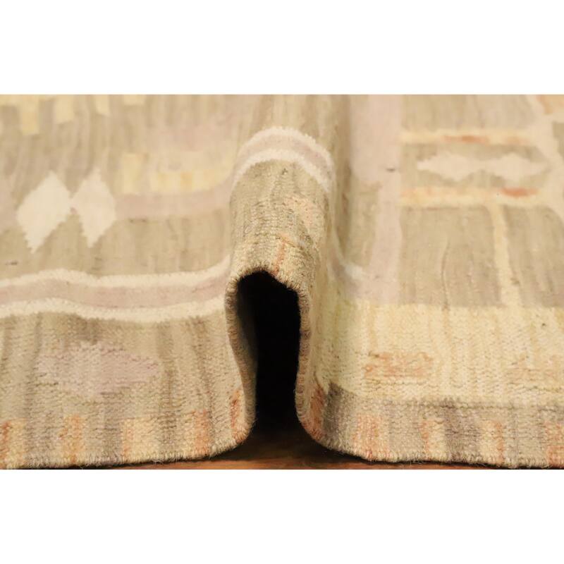 Hand Woven Oriental 100% Wool Carpet Southwestern Tribal Multi-Colored Kilim Area Rug - 4' 10'' X 3' 5''