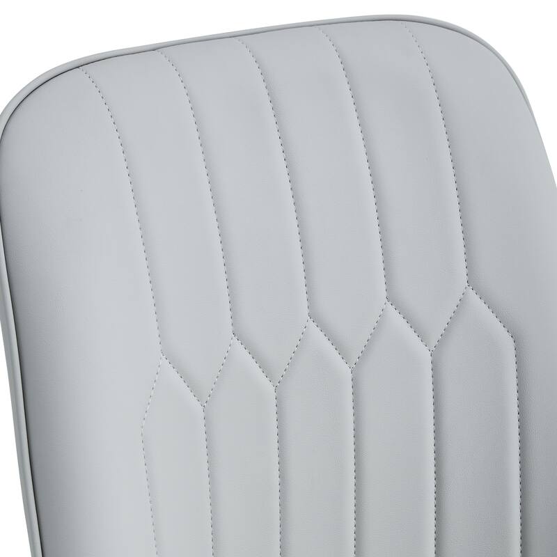 Light Gray Dining Chair Side Chair Kitchen Chair Vanity Chair Leisure Chair Accent Chair Office Chair with Metal Legs