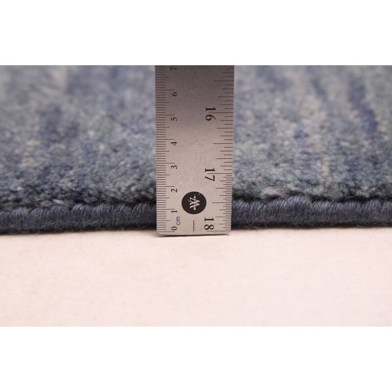 ECARPETGALLERY Hand-knotted Pak Finest Gabbeh Light Denim Blue Wool Rug - 4'0 x 6'0