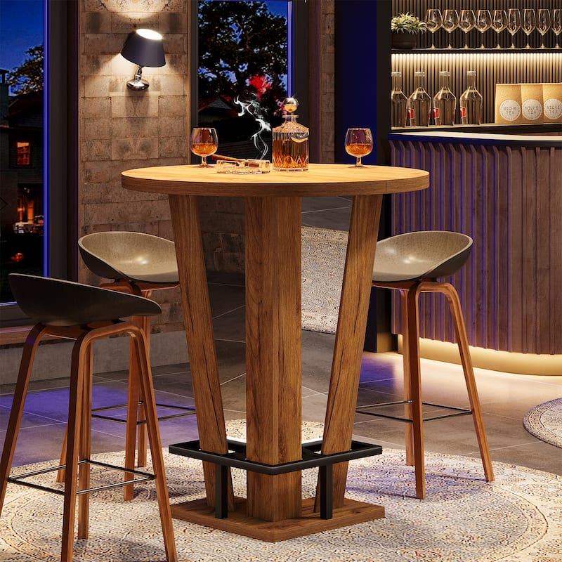 High Top Cocktail Bistro Pub Table - Brown