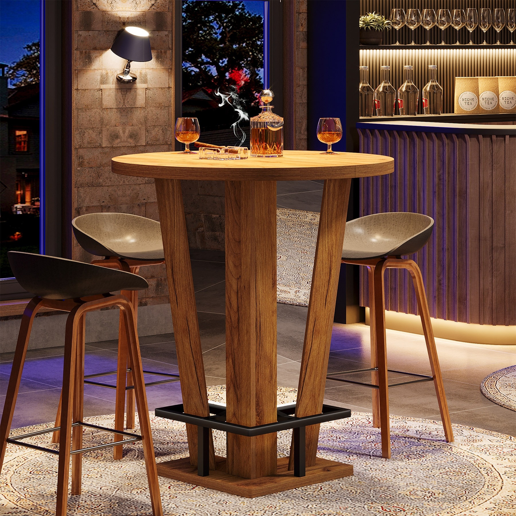 39.3-inch High Top Round Pub Table
