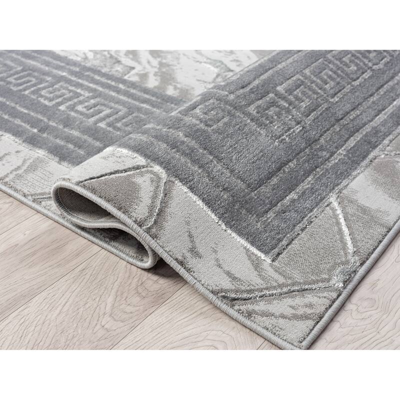Ksamil Collection Abstract Border Area Rug