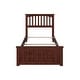 preview thumbnail 5 of 5, Mission Twin XL Foundation Bed Frame with Matching Footboard in Walnut