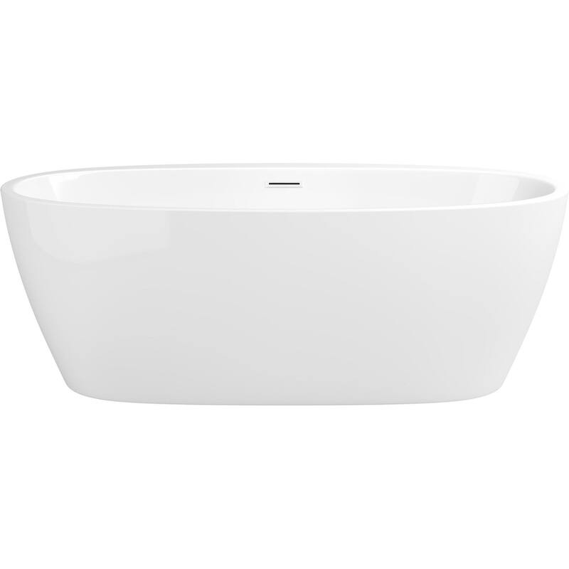 PROFLO Cornwall 67" Free Standing Acrylic Soaking Tub with Center - White