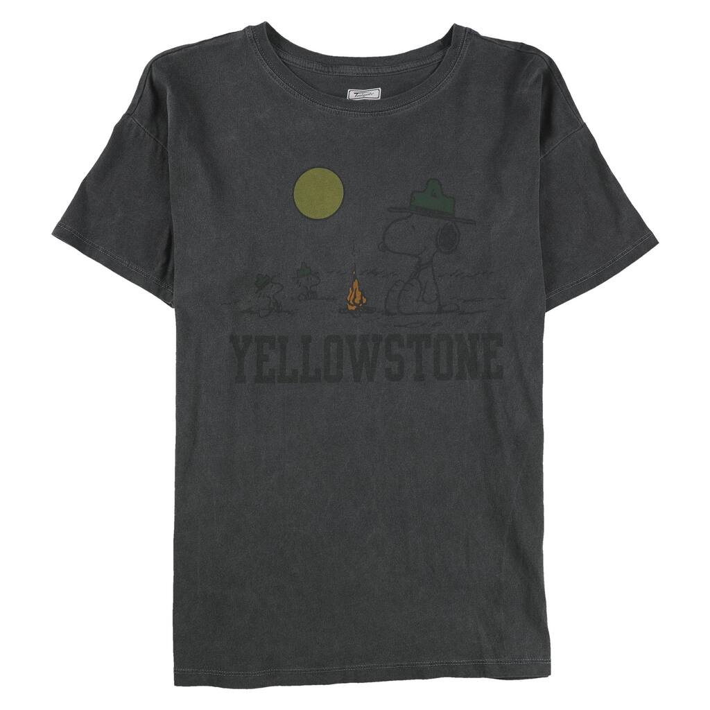 American Eagle Mens Snoppy Yellowstone Graphic T-Shirt,, Grey, Small