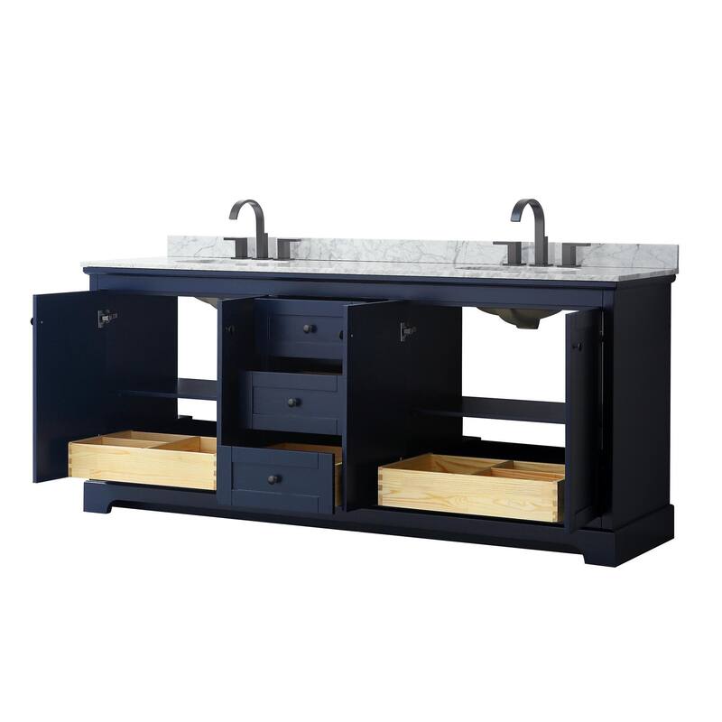 Wyndham Collection Avery 80" Free Standing Double Basin Vanity Set