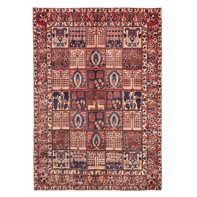 ECARPETGALLERY Hand-knotted Kayseri Vintage Red Wool Rug - 6'11 x 10'0