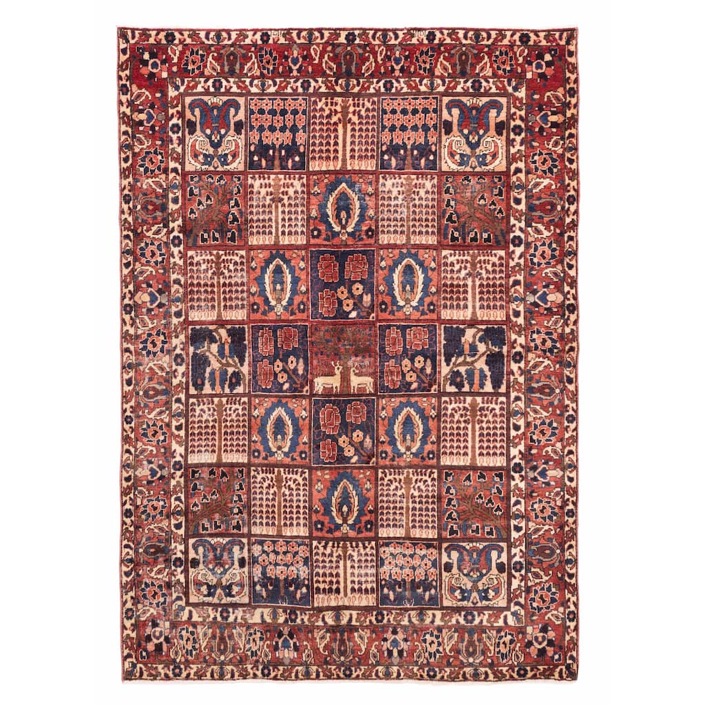 ECARPETGALLERY Hand-knotted Kayseri Vintage Red Wool Rug - 6'11 x 10'0