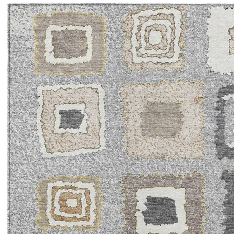 HomeRoots Geometric Transitional Rectangle Outdoor Rug