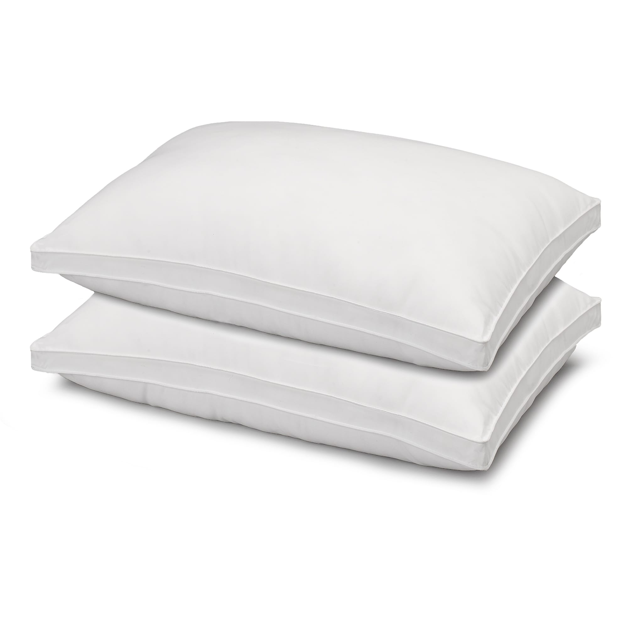 Overstuffed Luxury Plush Med/Firm Gel Filled Side/Back Sleeper Pillow. Set of 2