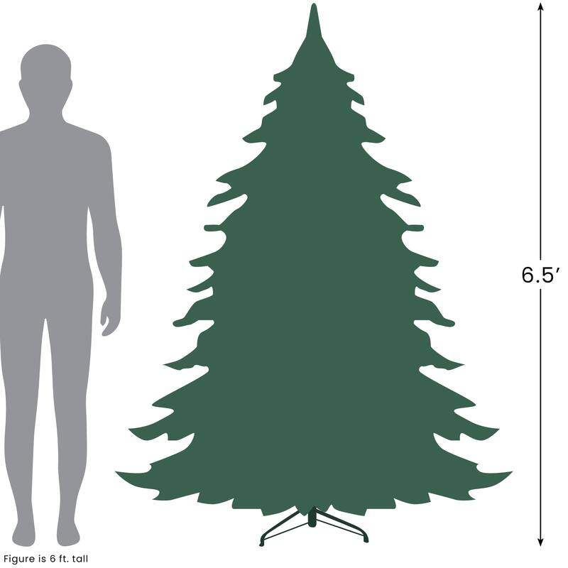 Canadian Pine Artificial Pencil Christmas Tree - 6.5' - Unlit - 6.5 Foot