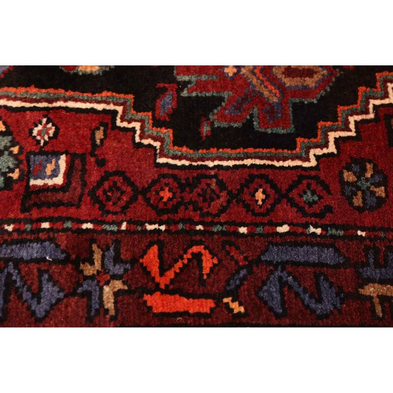 ECARPETGALLERY Hand-knotted Anatolian Vintage Black, Red Wool Rug - 5'2 x 9'9