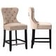 preview thumbnail 10 of 36, Carter 24" Wingback Tufted Nailhead Counter Stool (Set of 2)