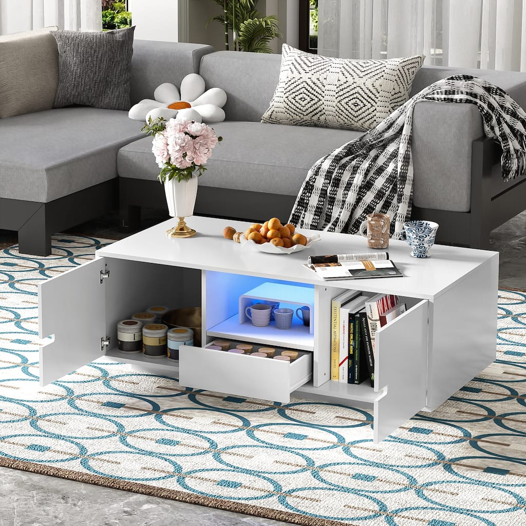 Modern High Glossy Rectangle Coffee Table