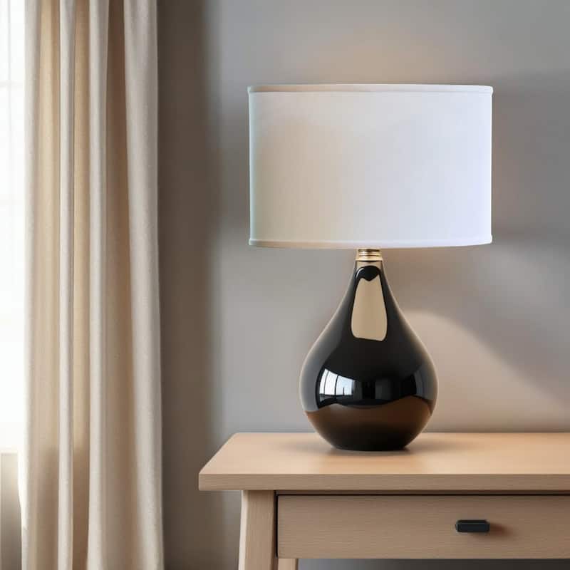 HomeRoots White No Slub Innsbruck Oval Lamp Shade - 10" L x 16" W x 10" H