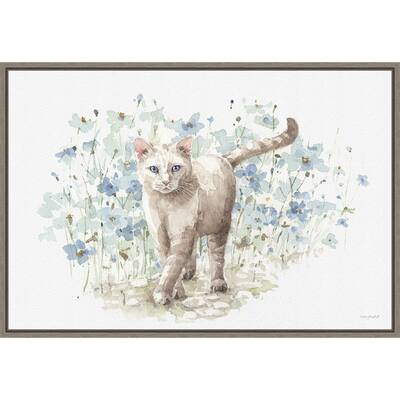 Bohemian Blue 09A (Cat) by Lisa Audit Framed Canvas Art