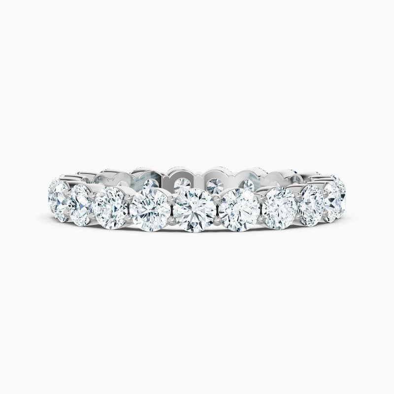 Auriya 14k Gold Round Lab Grown Diamond Eternity Band 2.00 - 7.00 ct. tw. (F-G, VS) - 2.10 ct. wt. - 8.5 - White