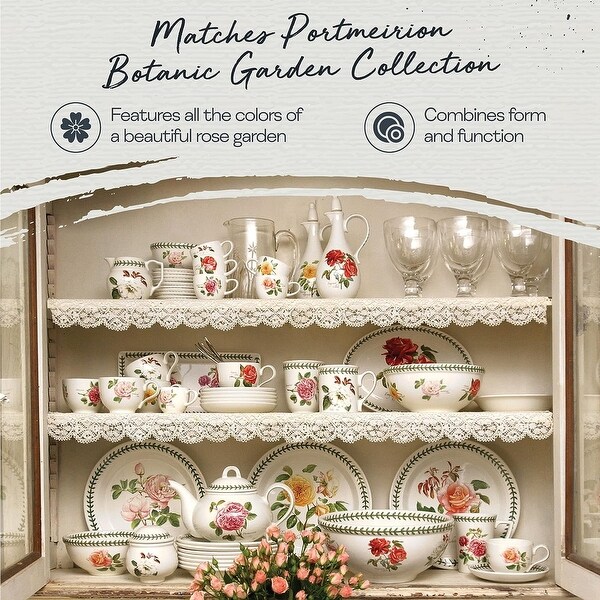 Portmeirion Botanic Roses Collection Dinner Plate Set of 4 - 10.5