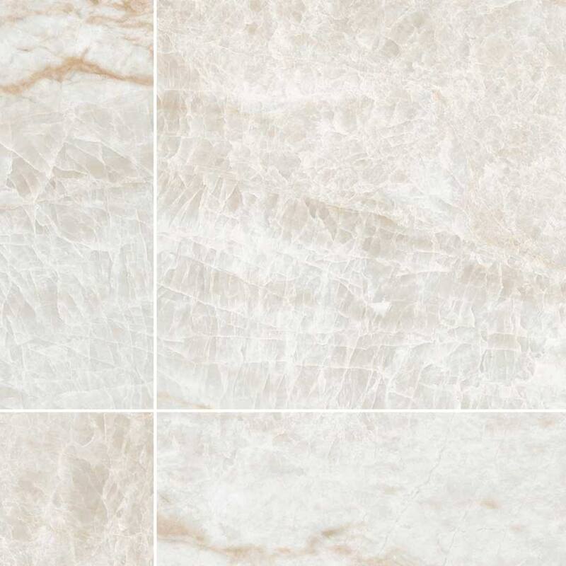 Galleria White Semi-Polished Porcelain Tile - Floor, Wall - Large Format - White - 36 x 36 - Case of 2 (17.43 Sq. ft.)