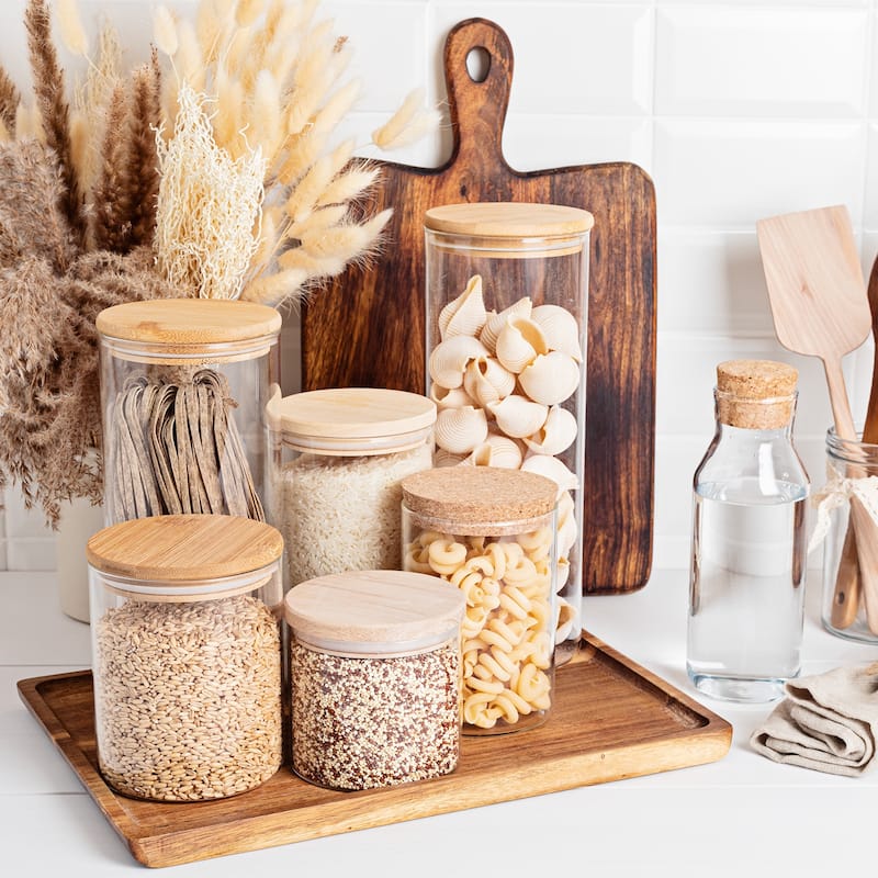 Mason Jar Lids Wooden Storage Canning Jar Lid Bamboo Lid, 6 Regular & 6 Wide - Wooden Brown - 6PCS 90mm + 6PCS 72mm