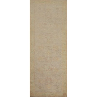 Hand Knotted Oriental 100% Wool Carpet Traditional Floral Purples Ziegler Runner Rug - 8' 0'' X 2' 8''