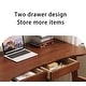 preview thumbnail 16 of 17, Kids Desk with Chair, Student Desk Multi-Tier Organizer, Solid Wood Bookshelf with Drawers