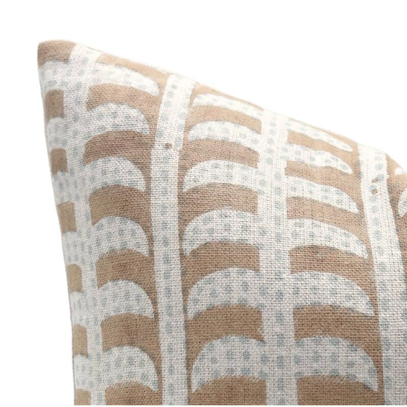 Fabdivine Brown Home Decorative Throw Pillowcase Block Print Floral Heavy Linen Cushion Cover Farmhouse Sofa or Bed, Garud