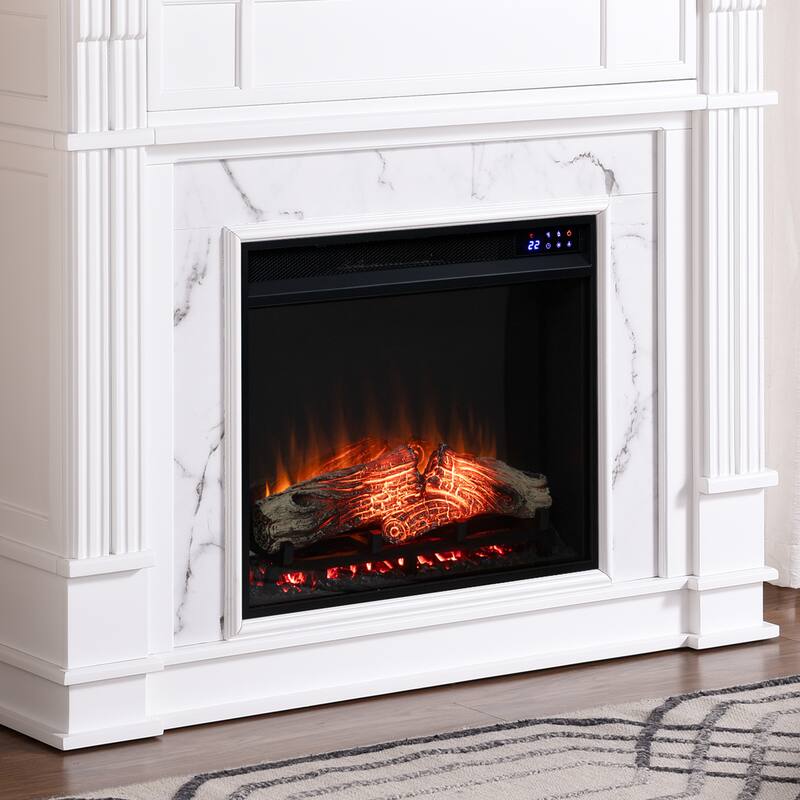 SEI Furniture 23-inch Touch Screen Electric Firebox - 24"W x 9"D x 20"H - Black