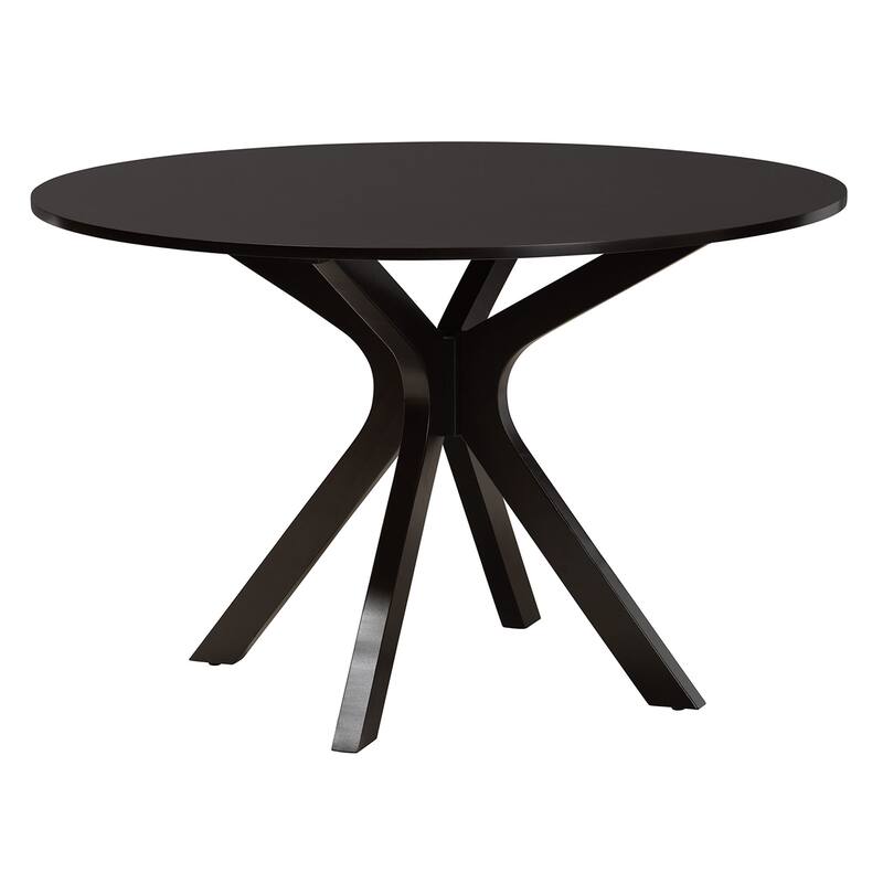 Asli Modern Espresso Brown Faux Leather and Wood 7-Piece Dining Set