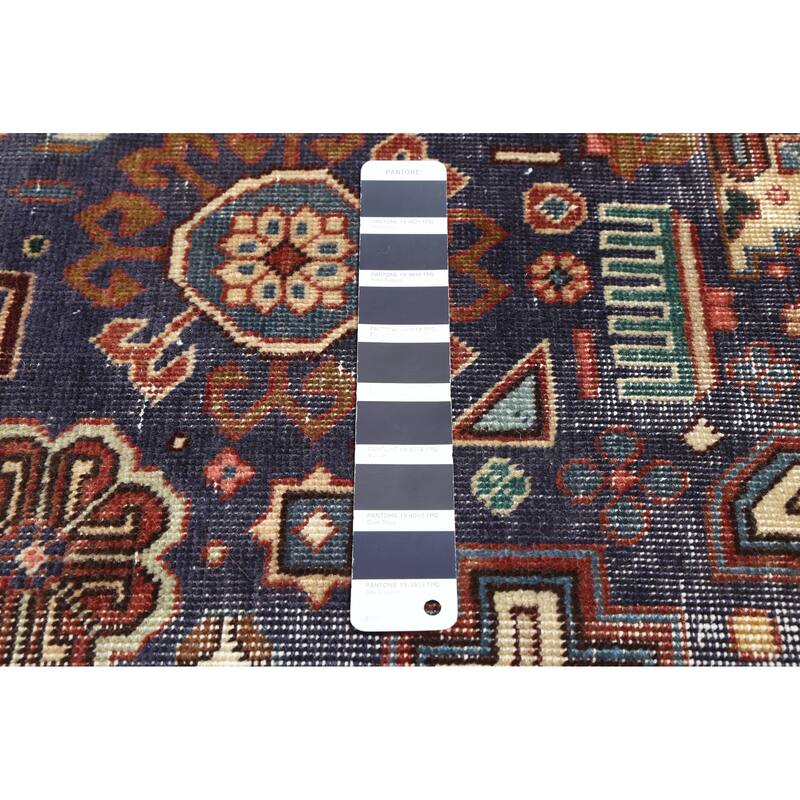 ECARPETGALLERY Hand-knotted Antalya Vintage Navy Wool Rug - 8'11 x 12'2