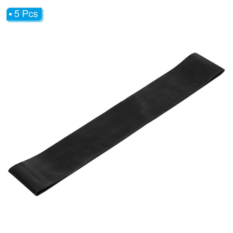 5Pcs TPE Resistance Bands Elastic Workout Bands Exercise Loop X-Heavy, Black - 1.1mm