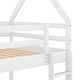 preview thumbnail 5 of 16, Twin over Twin Low Bunk Bed, House Bed with Ladder , White