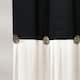 Lush Decor Two-tone Linen Button Shower Curtain